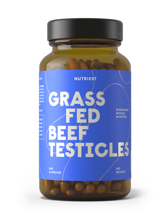 Testicules de bœuf de pâturage bio séchés en capsules