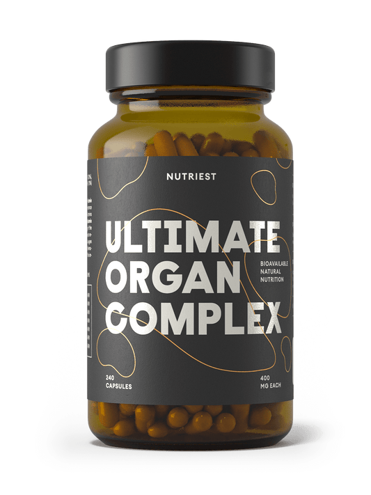 Complexe ultime d'organes de bœuf biologique séché nourri à l'herbe en capsules