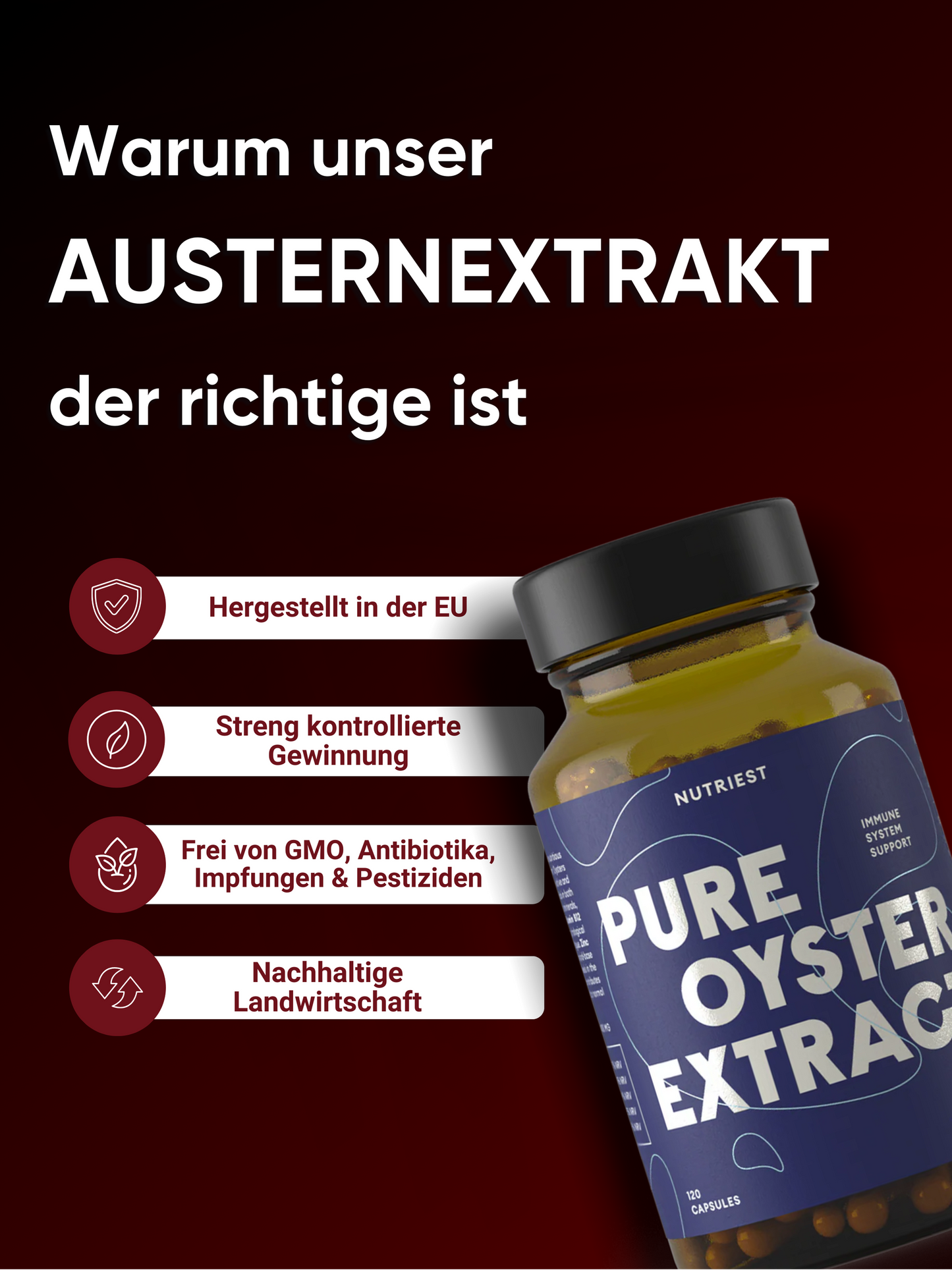Extrait pur d’huître en capsules