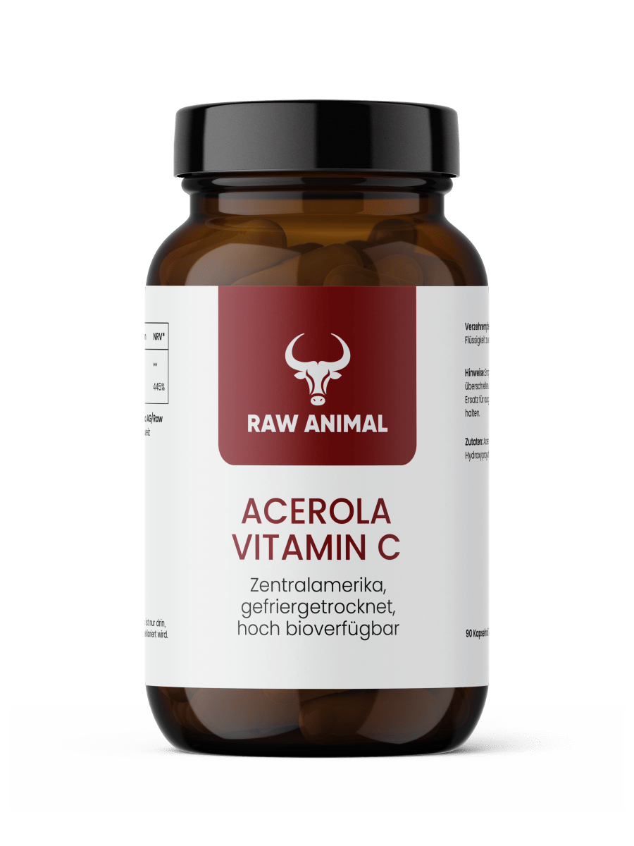 Acerola Vitamin C Kapseln hochdosiert Raw Animal - Raw Animal
