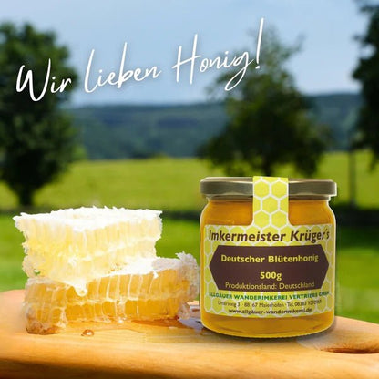 Deutscher Blütenhonig 500g Imkermeister Krüger - Raw Animal