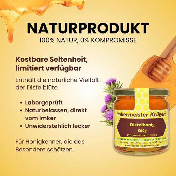 Distelhonig 500g Imkermeister Krüger - Raw Animal