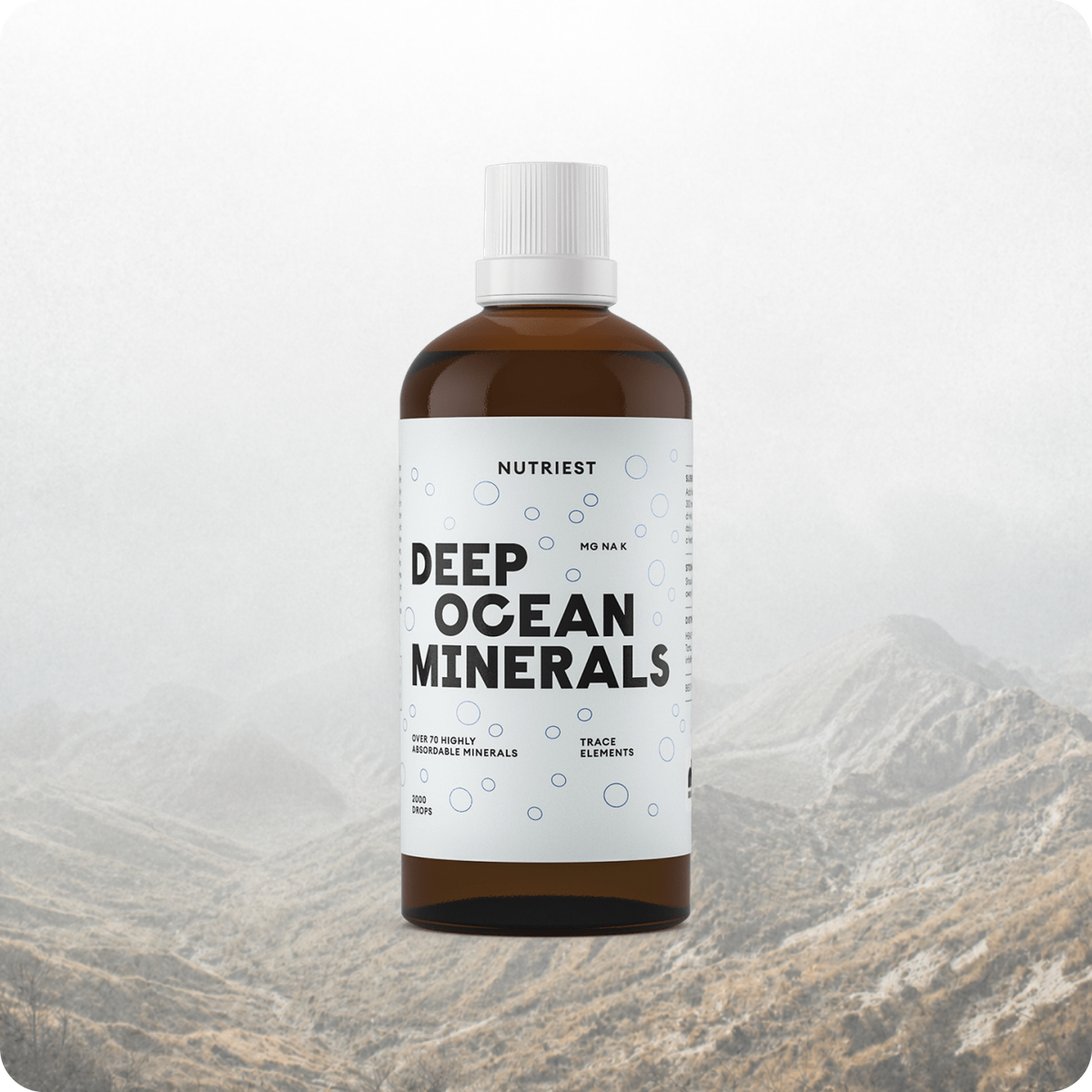 Tiefsee Mineralien Tropfen aus dem Elektrolyt-Trio
