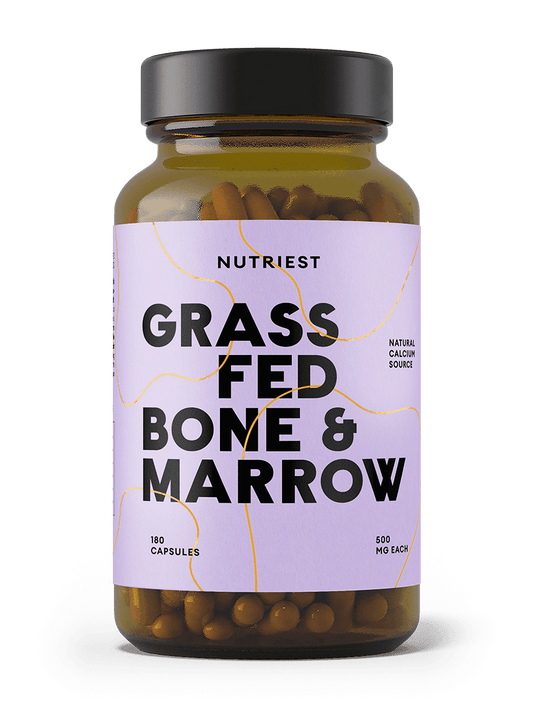 Getrocknete Bio Weiderind Knochen und Knochenmark in Kapseln NUTRIEST - Raw Animal