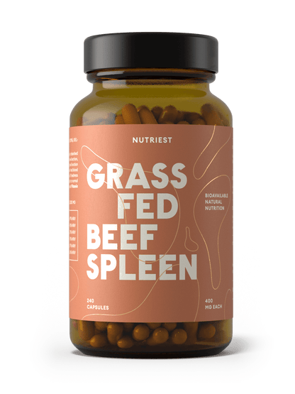 Getrocknete Bio Weiderind Milz in Kapseln NUTRIEST - Raw Animal