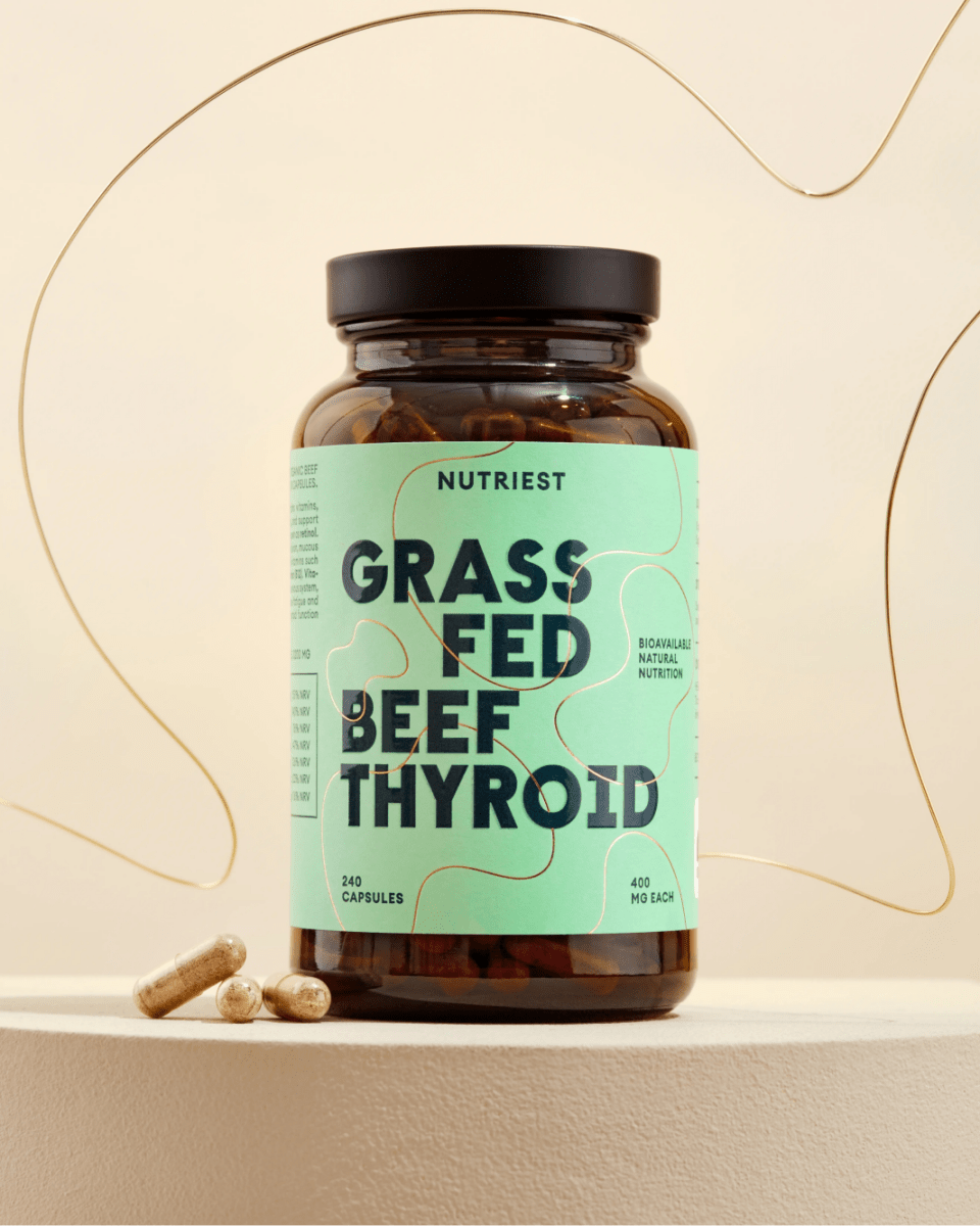 Getrocknete Bio Weiderind Schilddrüse in Kapseln NUTRIEST - Raw Animal