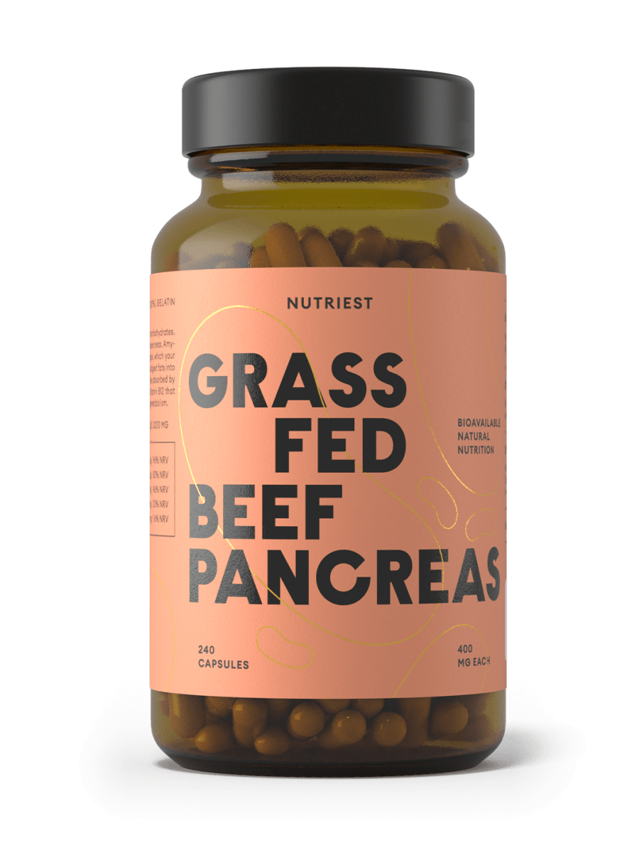 Getrocknetes Bio Weiderind Pankreas in Kapseln NUTRIEST - Raw Animal
