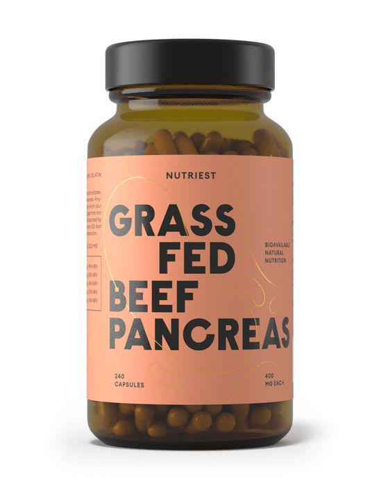 Getrocknetes Bio Weiderind Pankreas in Kapseln NUTRIEST - Raw Animal