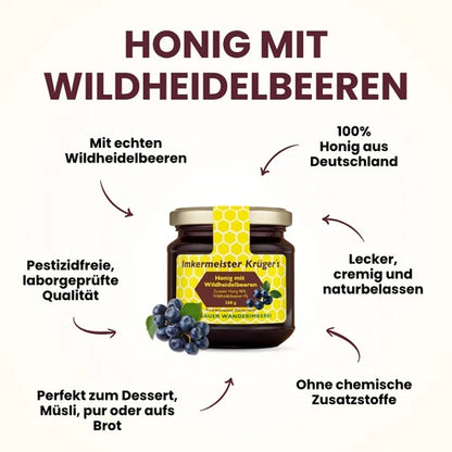 Honey with wild blueberries 250g