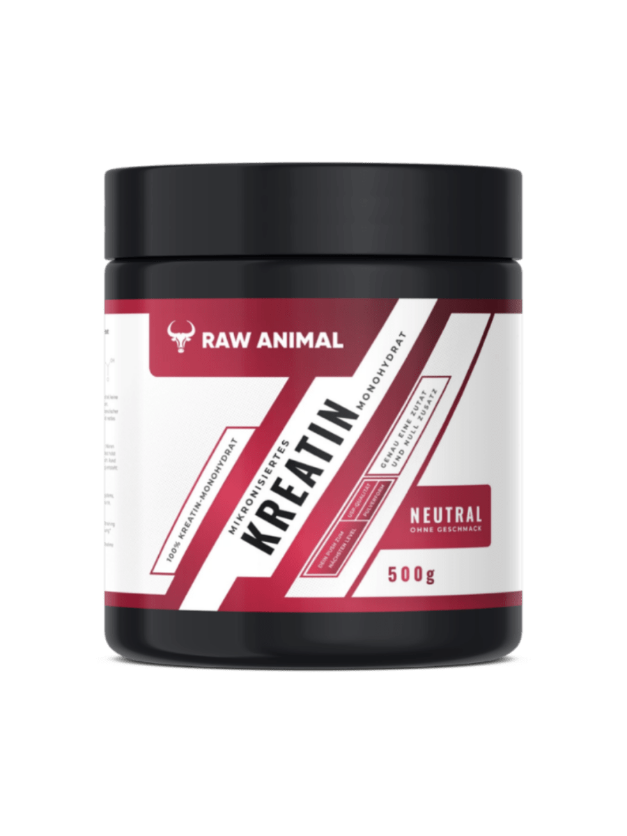 Kreatin Monohydrat 500g – reines Pulver ohne Zusätze Raw Animal - Raw Animal